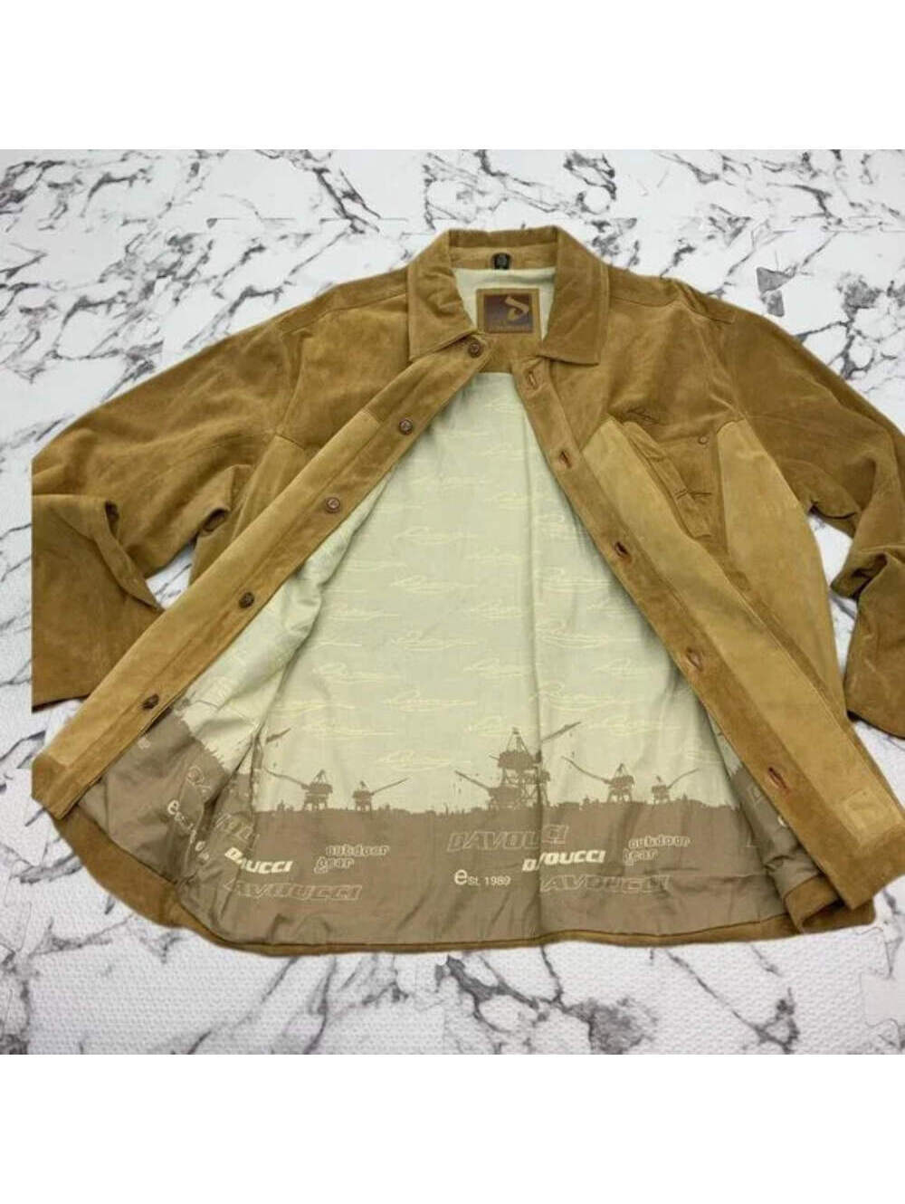 Men's Davoucci Wheat Tiny Corduroy Genuine Suede Leather NWT